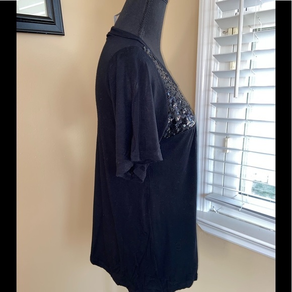 Team 88 Black T-shirt with Sequin Chest - Picture 4 of 13